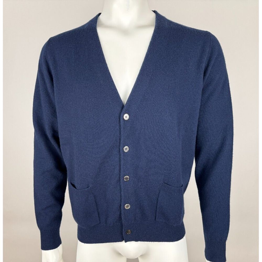 Citizen‎ Cashmere Paris Long Sleeve Cardigan Mens M Button-up V-neck Washable